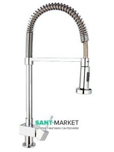 Смеситель для кухни с выдвижной лейкой Ukinox однорычажный на гибкой пружине 7725