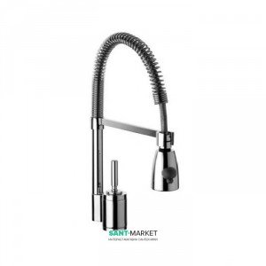Змішувач для кухні з висувною лійкою Ukinox змішувач на гнучкій пружині 7727