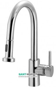 Смеситель для кухни с выдвижной лейкой Ukinox однорычажный 7762