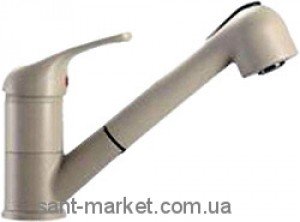 Смеситель для кухни с выдвижной лейкой Ukinox однорычажный бежевый 7784 SB