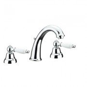 Змішувач для раковини Двохважеля з донним клапаном Fiore Margot Coloniale-Sky хром 03062800