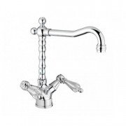 Смеситель для кухни Fiore Margot Gioielli двухрычажный ретростиль 08062501 Chrome