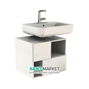 Тумба під раковину Kolo Domino Premium права підвісна 60х47.7х50 білий глянець 89363000