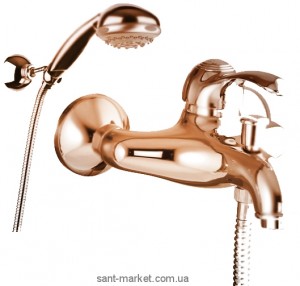 Смеситель однорычажный для ванны с душем Fiore коллекция Jafar бронза 47CR5100 Old Bronze