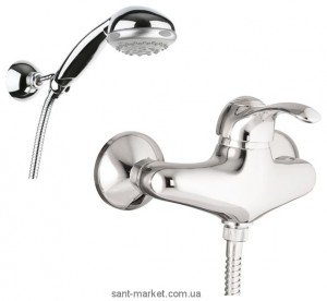 Смеситель для душа настенный однорычажный Fiore коллекция Jafar с душевым набором хром 47CR5125