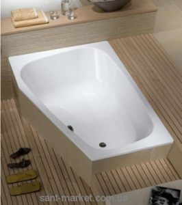 Ванна стальная встраиваемая Kaldewei Plaza Duo асимметричная 180x120 белая 237000010001