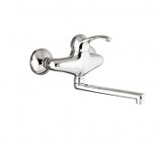 Змішувач одинважільний для ванни з довгим виливом Fiore колекція Jafar хром 47CR5420 Chrome