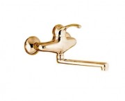 Змішувач одинважільний для ванни з довгим виливом Fiore колекція Jafar бронза 47CR5420 Old Bronze