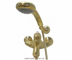 Смеситель однорычажный для ванны с душем со Сваровски Fiore Jafar Sky бронза 84CR5100 Old Bronze
