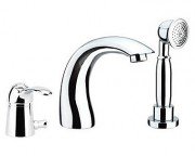 Смеситель однорычажный на борт ванны с душем Fiore коллекция Jafar золото 47CR5105 Gold