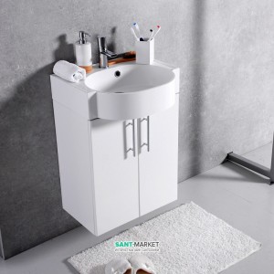 Тумба подвесная Буль-Буль Ibiza 505x315x720 с раковиной Comfort 512C искусственный камень белый 12605012200