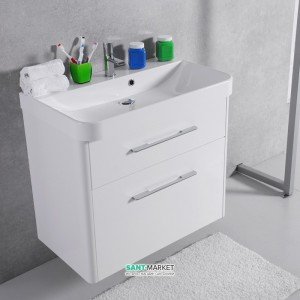 Тумба подвесная Буль-Буль Devon 791x435x705 с раковиной Carla 800 искусственный камень белый 12708012200