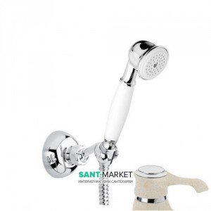 Душовий гарнітур з настінним тримачем EMMEVI колекція Tiffany бежевий GBE110