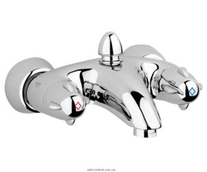 Смеситель двухвентильный для ванны с коротким изливом Grohe коллекция Talia хром 25561000