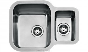 Мийка для кухні асиметрична TEKA BE 1 1/2 B 625 REV 1.5 чаші під стільницю нержавіюча сталь хром полірована 10125160