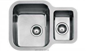 Мийка для кухні асиметрична TEKA BE 1 1/2 B 625 REV 1.5 чаші під стільницю нержавіюча сталь хром полірована 10125160