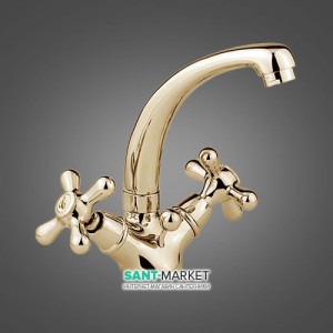 Змішувач для раковини двухвентильний з донним клапаном EMMEVI колекція Deco Classic бронза BR12913