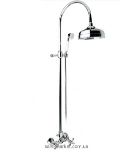 Змішувач для душу настінний двухвентильний EMMEVI Deco Classic з душовим набором хром CR1200281