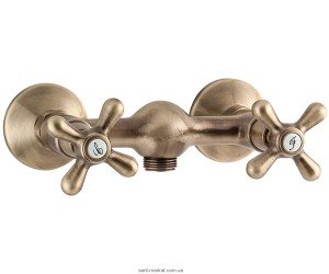 Змішувач для душу настінний двухвентильний EMMEVI колекція Deco Classic бронза BR12002