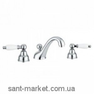 Змішувач для раковини Двохважеля прихований з донним клапаном EMMEVI Deco Ceramic хром CR121033