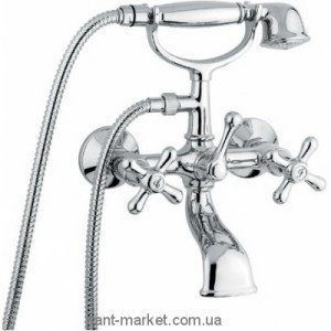 Смеситель двухвентильный для ванны с душем EMMEVI коллекция Deco Classic сатин SC12011