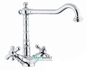 Смеситель для кухни Emmevi Deco Old двухвентильный хром CR12617