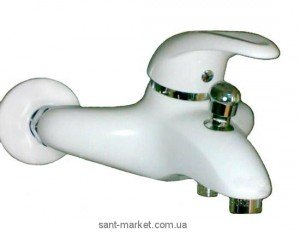 Змішувач одинважільний для ванни з коротким виливом EMMEVI колекція Luxor хром / білий BC7001R