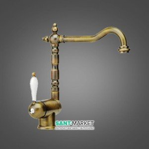 Смеситель для кухни Emmevi Laguna однорычажный ретростиль бронза BR40513