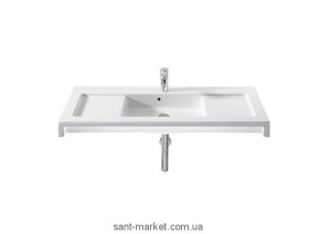 Раковина для ванної на тумбу умивальник-стільниця Roca колекція Stratum біла 327631000