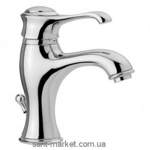 Змішувач для раковини одноважеля з донним клапаном EMMEVI колекція Tiffany хром CR6003