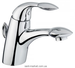 Смеситель для раковины однорычажный с донным клапаном EMMEVI коллекция Trilly красный CRO51003