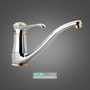 Смеситель для кухни Emmevi Tiffany ретростиль хром-золото CO6095