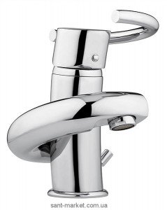 Смеситель для раковины однорычажный с донным клапаном EMMEVI коллекция Twist хром CR6603
