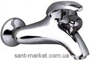 Змішувач одинважільний для ванни з коротким виливом EMMEVI колекція Alexa нікель NS24001