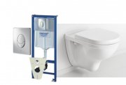 Унитаз подвесной Villeroy&Boch O.Novo 5660H101 + Сиденье + Комплект Grohe Rapid SL 38750001