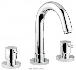 Змішувач для раковини Двохважеля з донним клапаном EMMEVI колекція Piper хром CR45033