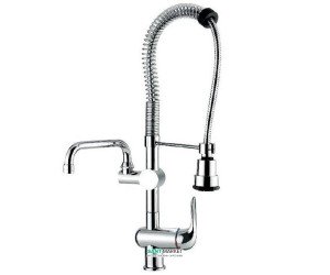 Смеситель для кухни с двумя изливами и выдвижной лейкой Emmevi Neco однорычажный  CR91410