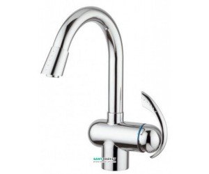 Змішувач для кухні в висувною лійкою Emmevi Ramses змішувач мат-хром SC72066