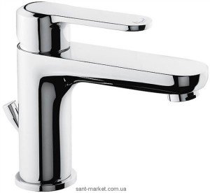 Змішувач для раковини одноважеля з донним клапаном EMMEVI колекція Nefer хром CR77003