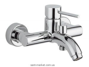 Змішувач одинважільний для ванни з коротким виливом EMMEVI колекція Piper хром CR45001