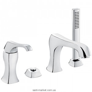 Змішувач одинважільний на борт ванни з душем EMMEVI колекція Ares хром CR76120