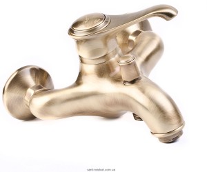 Смеситель однорычажный для ванны с коротким изливом EMMEVI коллекция Tiffany бронза BR6001