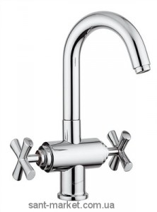Змішувач для раковини двухвентильний з донним клапаном високий EMMEVI Spirit New хром CR31003 гір