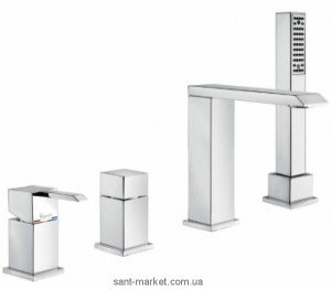 Змішувач одинважільний на борт ванни з душем EMMEVI колекція Sicily хром CR38120