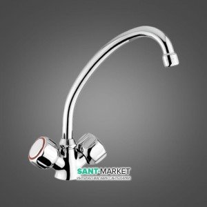 Смеситель для кухни Emmevi Sole двухвентилдьный ретростиль CR15207
