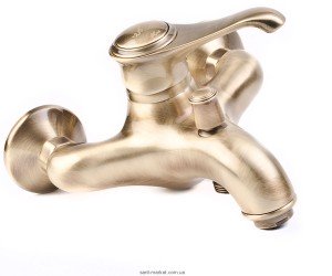 Змішувач одинважільний для ванни з коротким виливом EMMEVI колекція Tiffany бронза BR6001