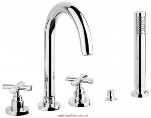 Змішувач одинважільний на борт ванни з душем EMMEVI колекція Spirit New хром CR31121 new