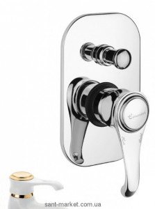 Змішувач прихований (вбудований) EMMEVI колекція Tiffany білий / золото BO6019