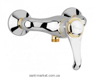 Смеситель для душа настенный однорычажный EMMEVI коллекция  Tiffany хром/золото CO6002