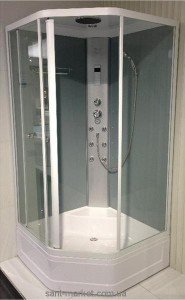 Гидробокс угловой Volle Lanvin 11-88-112 100x100x215 с глубоким поддоном пятиугольный